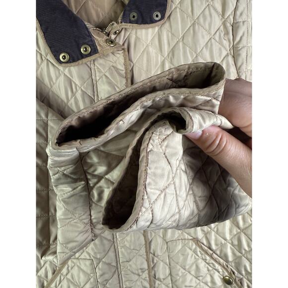 Land’s End Primaloft Chore Corduroy Collar Quilted Jacket Womens Large TALL EUC - Picture 6 of 7